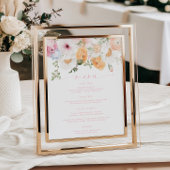 Millie Floral Menu Poster