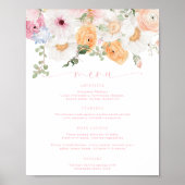Millie Floral Menu Poster (Voorkant)