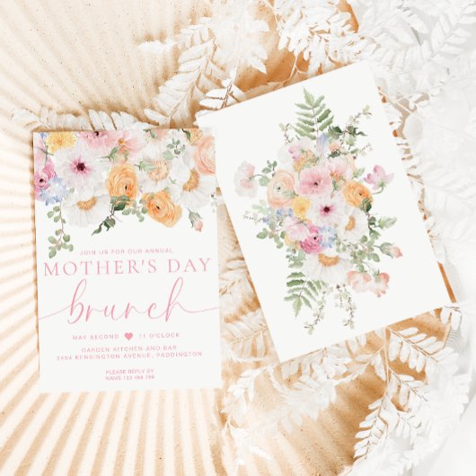 Millie Floral Moederdag Brunch Kaart
