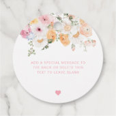 Millie Floral Pop the Champagne Bruidsfeest Bedankjes Labels (Achterkant)