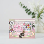 Millie LaRue Franse slaapkamer Briefkaart (Staand voorkant)