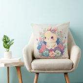 Millie Mae - Knuffel Konijn in Bloemen Kussen (Stoel)