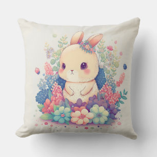 Millie Mae - Knuffel Konijn in Bloemen Kussen