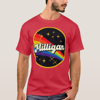 Milligan regenboog in ruimte  stijl t-shirt