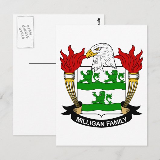 Milligan wapenstilstand / familieklek briefkaart (Voorkant / Achterkant)