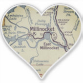 Millinocket Maine  Map Sticker (Voorkant)