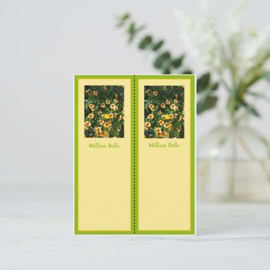 Million Bells Bladwijzer Briefkaart (Staand voorkant)