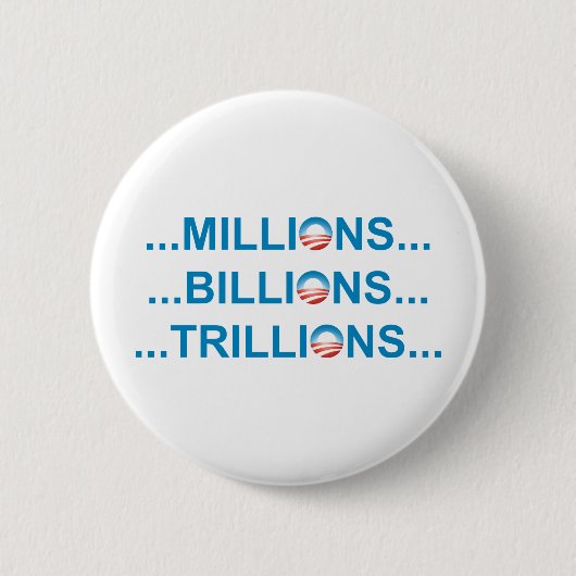 MILLION BILLION TRILLION RONDE BUTTON 5,7 CM (Voorkant)