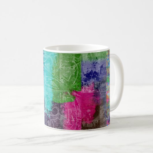 "Million Dollar Dreams" abstract art coffee mug Koffiemok (Voorkant rechts)