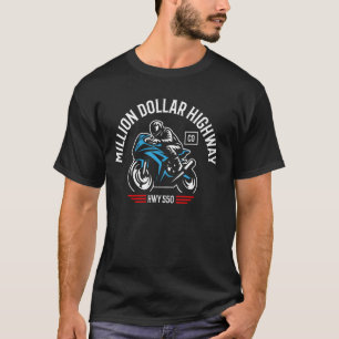 Million Dollar Highway CO USA HWY 550 Motorfiets D T-shirt