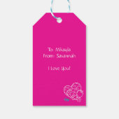 Million Piece Jigsaw Pink Customized Cadeaulabel (Achterkant)