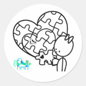 Million Piece Jigsaw Ronde Sticker (Voorkant)