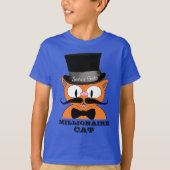 MILLIONAIRE CAT-Cartoon Mustache Fancy kat T-shirt (Voorkant)
