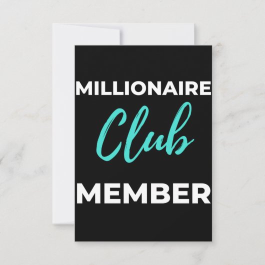 Millionaire Club Lid Bedankkaart (Voorkant)