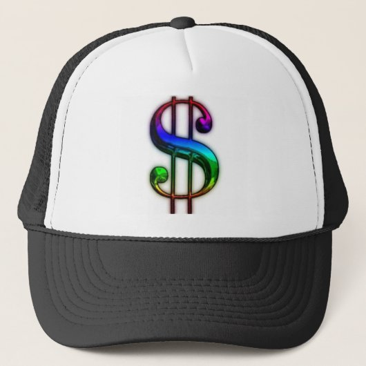 MILLIONAIRE DOLLAR SIGN TRUCKER HAT #3 PET (Voorkant)