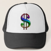MILLIONAIRE DOLLAR SIGN TRUCKER HAT #3 TRUCKER PET (Voorkant)