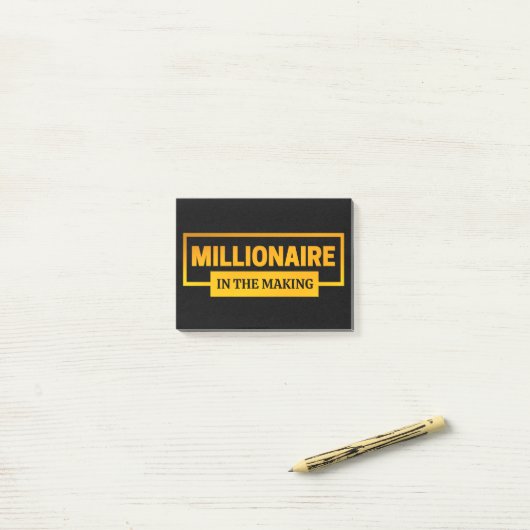 MILLIONAIRE IN DE MAAK POST-IT® NOTES (Op bureau)