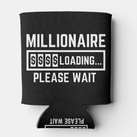 Millionaire Loading Please Wait Blikjeskoeler (Achterkant)