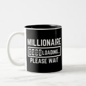 Millionaire Loading Please Wait Tweekleurige Koffiemok (Links)