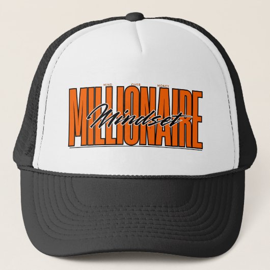 Millionaire Mindset™ bekronen de mindset met visie Trucker Pet (Voorkant)