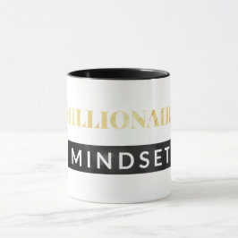 Millionaire Mindset Black & Gold Lettering Mok