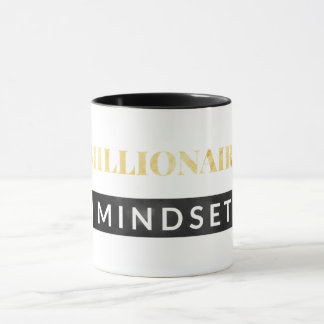 Millionaire Mindset Black & Gold Lettering Mok