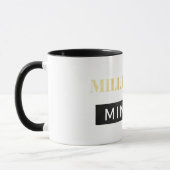 Millionaire Mindset Black & Gold Lettering Mok (Links)