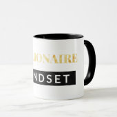 Millionaire Mindset Black & Gold Lettering Mok (Voorkant rechts)