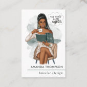 Millionaire Mindset Boss Babe Interior Designer Visitekaartje (Voorkant)