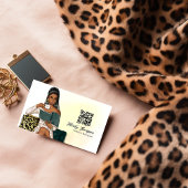 Millionaire Mindset Boss Lady QR Code Visitekaartje
