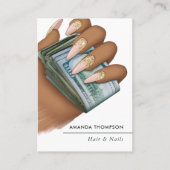 Millionaire Mindset Hair en Nails Beauty Salon Visitekaartje (Voorkant)