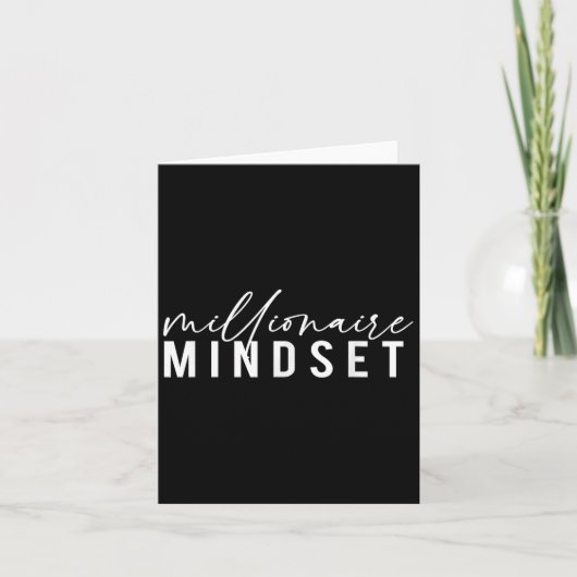 Millionaire Mindset Inspirerend geest Motivaties Kaart (Voorkant)