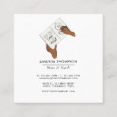 Millionaire Mindset Interior Designer Vierkante Visitekaartje (Achterkant)