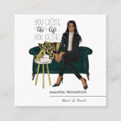 Millionaire Mindset Interior Designer Vierkante Visitekaartje (Voorkant)