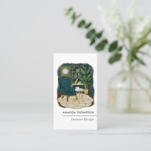 Millionaire Mindset Interior Designer Visitekaartje (Staand voorkant)