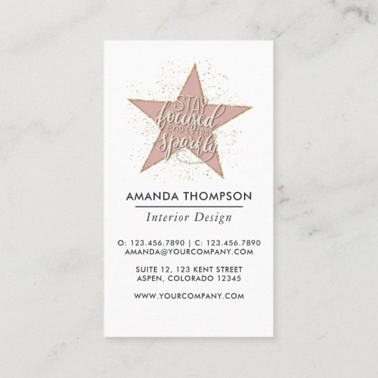 Millionaire Mindset Interior Designer Visitekaartje (Achterkant)