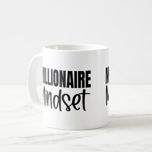 Millionaire Mindset Koffiemok (Voorkant links)