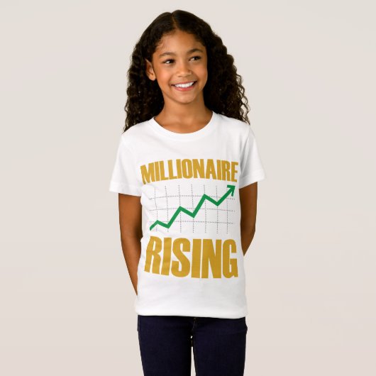 Millionaire Rising Girl's Jersey T-shirt (Voorkant volledig)