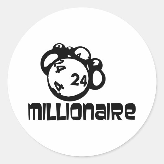 Millionaire Ronde Sticker (Voorkant)