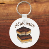 Millionaire's Shortbread Caramel Squares Slice Sleutelhanger (Achterkant)