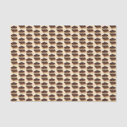 Millionaire's Shortbread Caramel Squares Slice Tissuepapier (Voorkant)