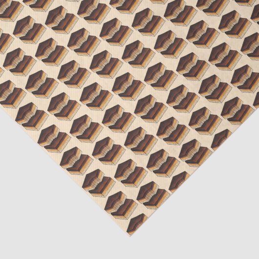 Millionaire's Shortbread Caramel Squares Slice Tissuepapier (Detail)