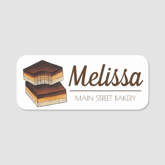 Millionaire's Shortbread Caramel Squares UK Bakker Naamplaatje (Voorkant)
