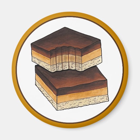 Millionaire's Shortbread Caramel Squares UK Food Magneet (Voorkant)