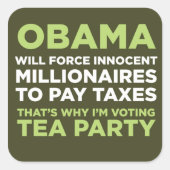 Millionaires Vierkante Sticker (Voorkant)