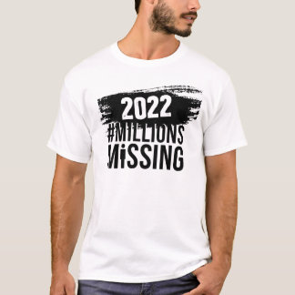 #MillionMissing 2022 logo met #MEAction logo T-shirt