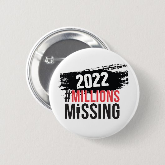 #MillionMissing 2022 logo ronde knop Button 5,7 Cm (Voorkant /achterkant)