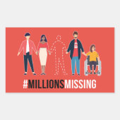 #MillionsMissin mensen sticker (Voorkant)