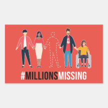 #MillionsMissin mensen sticker