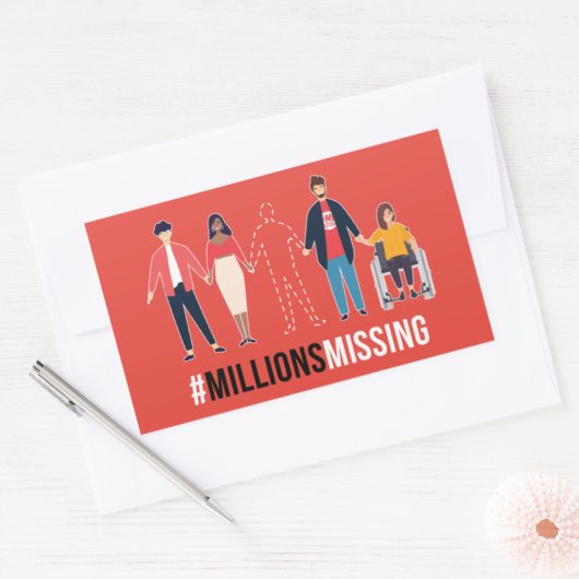 #MillionsMissin mensen sticker (Envelop)
